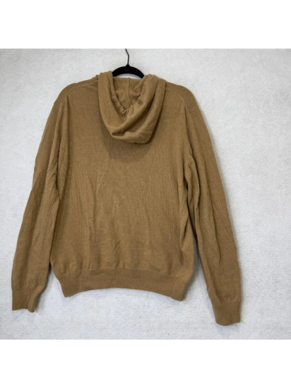 8 By YOOX Sweater Mens Large Brown Cashmere Hooded Knit Pullover Italy